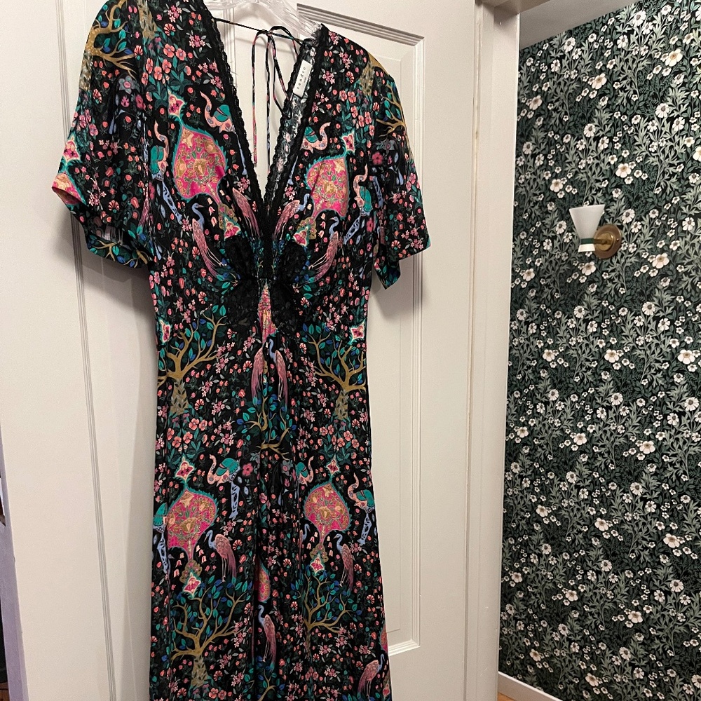 Sandro Multicolor Printed Midi Dress